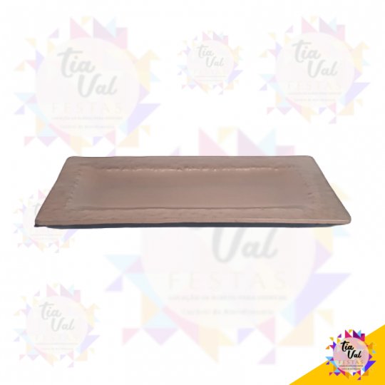 BANDEJA RET. ROSE P VIDRO 15 X 30 CM