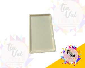 Foto de BANDEJA - RETANGULAR - 18 X 30 - AMARELA - PLASTICO