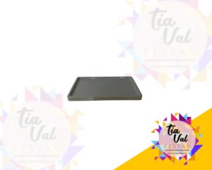 Foto de BANDEJA - RETANGULAR - 18 X 30 - CINZA - PLASTICO