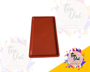 Foto de BANDEJA - RETANGULAR - 18 X 30 - TERRACOTA - PLASTICO