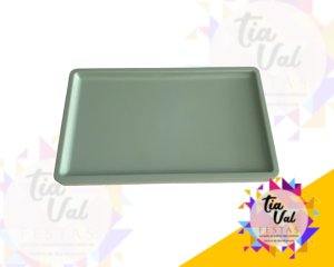 Foto de BANDEJA  - RETANGULAR - 18 X 30 VERDE CLARO - PLASTICO