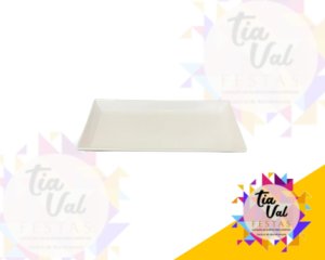 Foto de BANDEJA RETANGULAR BRANCA 34 X 17