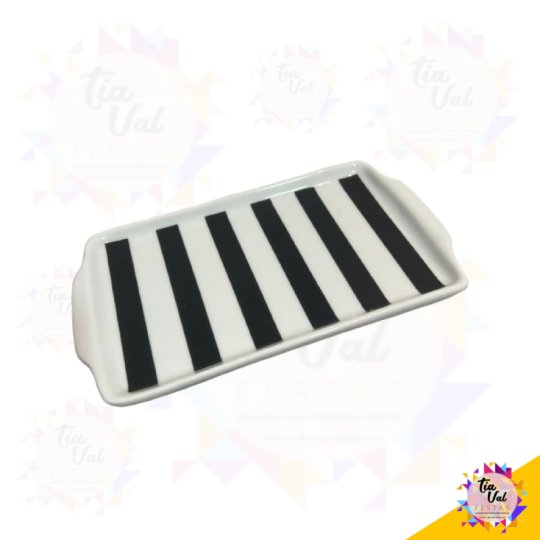 BANDEJA RETANGULAR - LISTAS - 12 X 20 CM