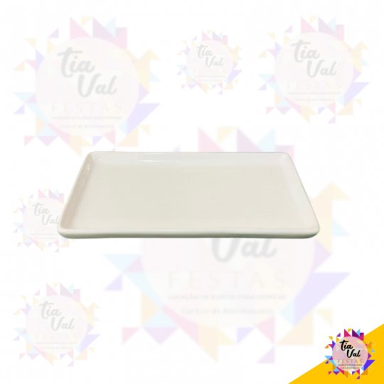 BANDEJA RETANGULAR PEQUENA BRANCO