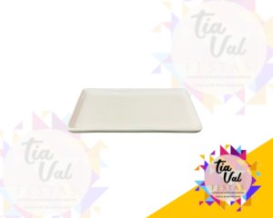 Foto de BANDEJA RETANGULAR PEQUENA BRANCO