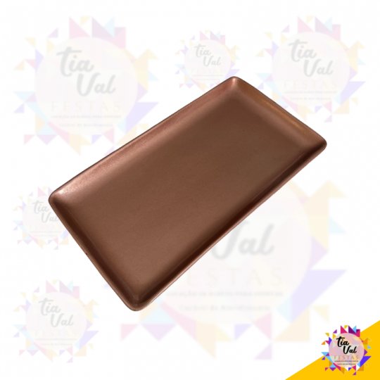 BANDEJA RETANGULAR ROSE 18 X 32 - G
