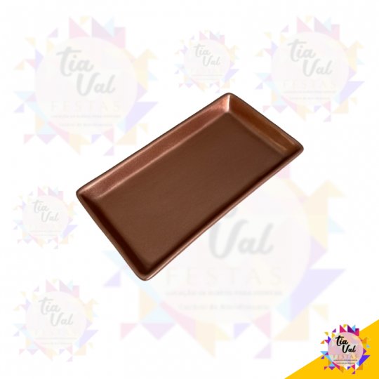 BANDEJA RETANGULAR ROSE 12 X 22 - P
