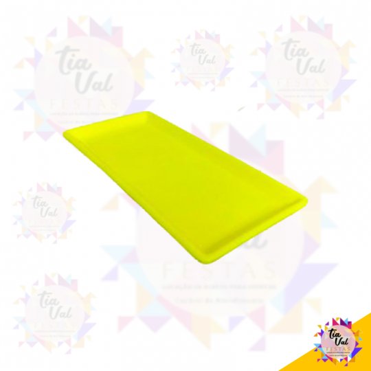 BANDEJA RETANGULAR VERDE NEON