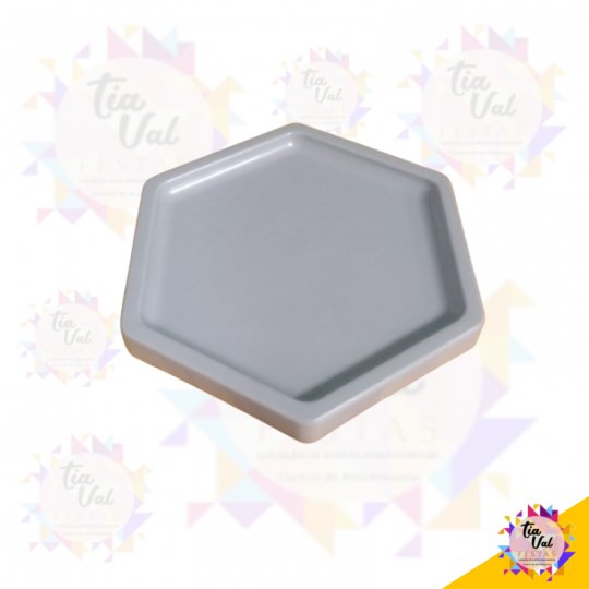 BANDEJA - SEXTAVADA - CINZA - 18 X 18 - MEDIA