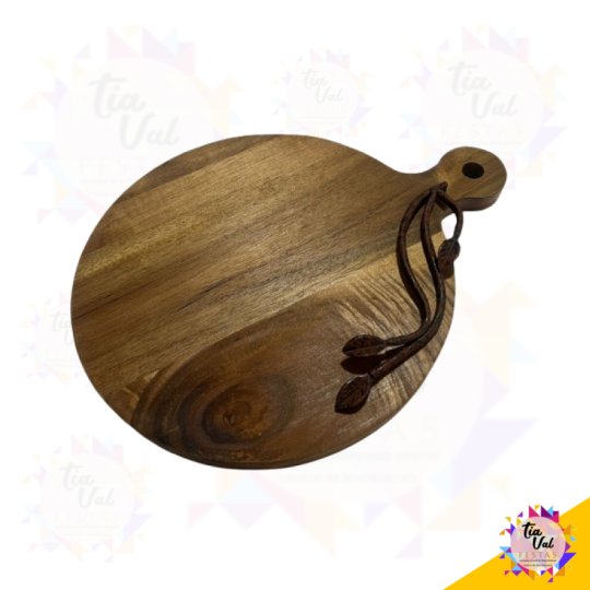 BANDEJA TABUA REDONDA FOLHAS - 30 X 39 - FRIOS