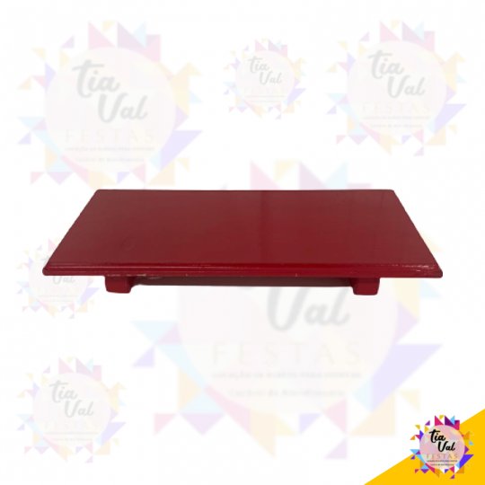 BANDEJA VERMELHA MDF 30CMX15CM