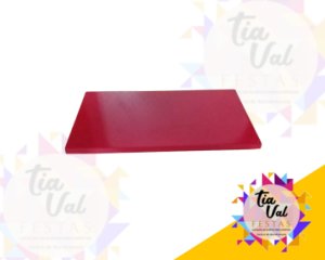 Foto de BANDEJA VERMELHA  RETANGULAR - MDF - 16 X27