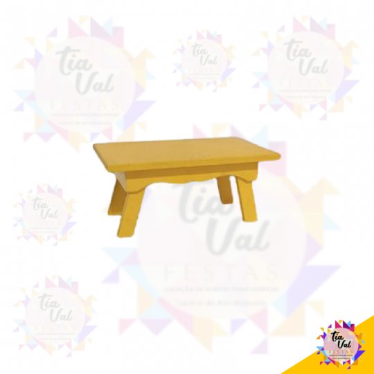 BANQUETA RET AMARELA MEDIA MDF