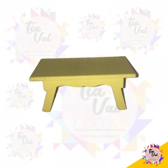 BANQUETA RET AMARELO BEBE MEDIA MDF