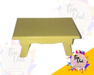 Foto de BANQUETA RET AMARELO BEBE  PEQUENA MDF