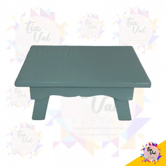 BANQUETA RET AZUL CLARO PEQUENA MDF