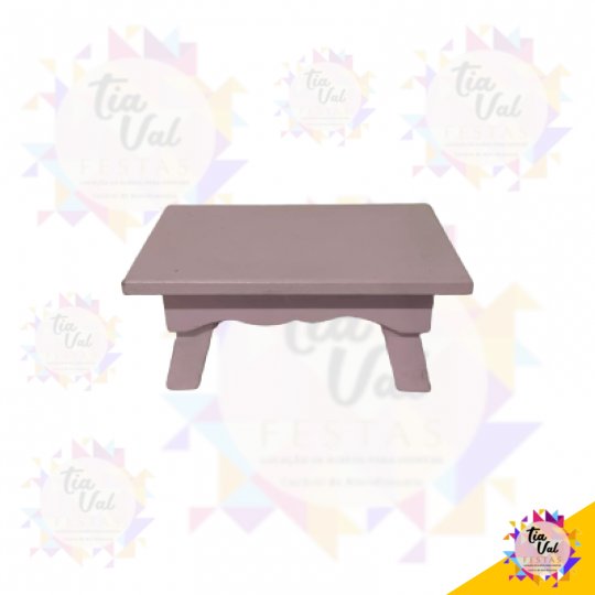 BANQUETA RET LILAS PEQUENA MDF