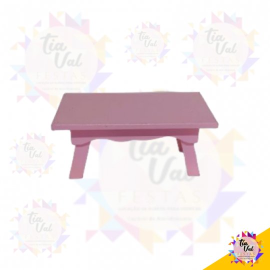 BANQUETA RET ROSA BEBE MEDIA MDF