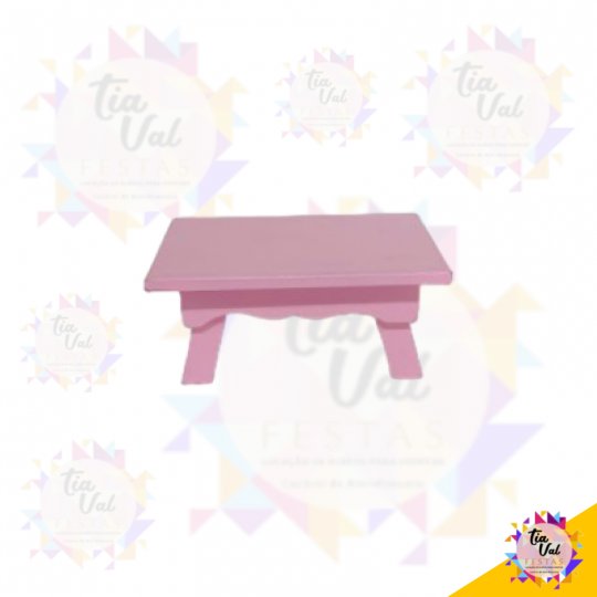 BANQUETA RET ROSA BEBE PEQUENA MDF