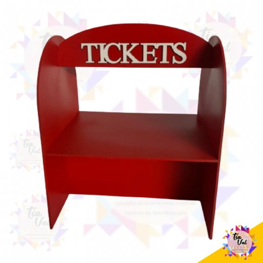 BANQUINHA VERMELHA DE TICKETS 