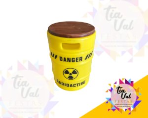 Foto de BARRIL AMARELO - DANGER RACIOACTIVE 28X 43 CM