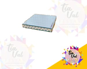 Foto de BASE ESPELHADA PRATA QUADRADA C/ STRASS G 20X20