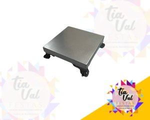 Foto de BASE QUADRADA PRATA PEQUENA