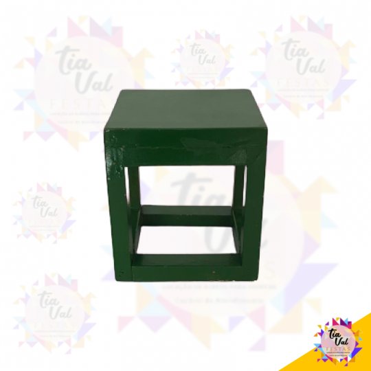 BASE QUADRADA VERDE BANDEIRA 14 X 14CM