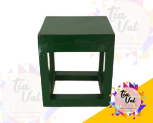 Foto de BASE QUADRADA VERDE BANDEIRA 14 x 14cm