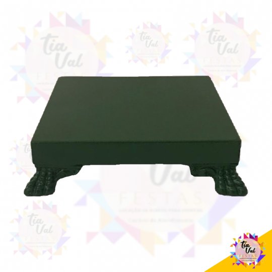 PORTA DOCE QUADRADA VERDE BANDEIRA C/ PE