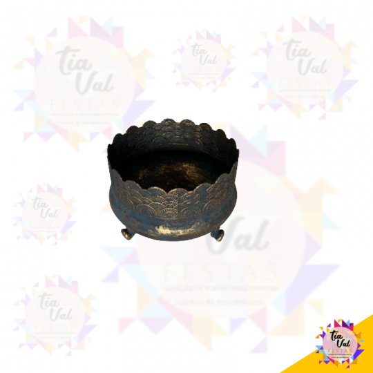 BASE REDONDA OURO VELHO METAL - P