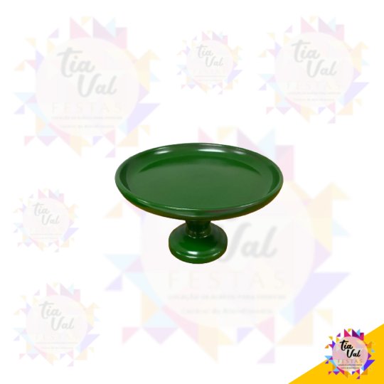 PORTA DOCES VERDE BANDEIRA 22 DIAM X 13 ALTURA
