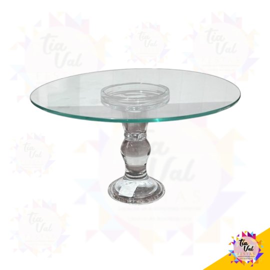 BASE VIDRO GRANDE 25 CM  X 14,5 CM ALT