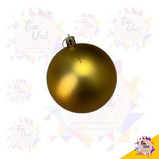 BOLA DOURADA NATAL 10 CM - LISA