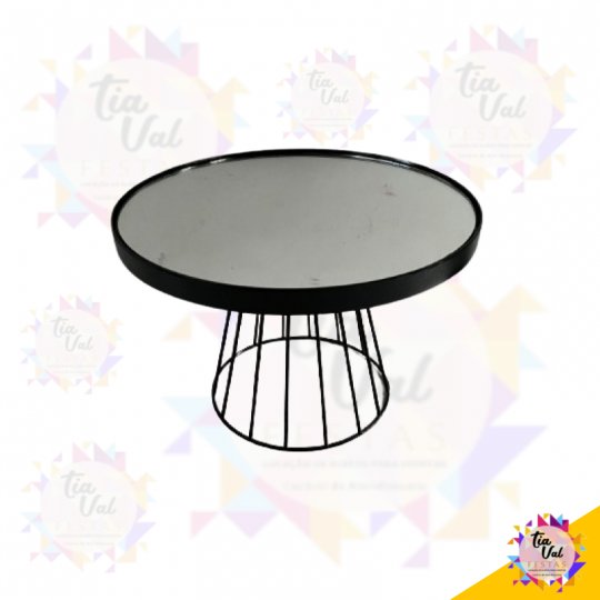 BOLEIRA ALTO PEDESTAL RIPAS - PRETA 30 CM - PINTADA