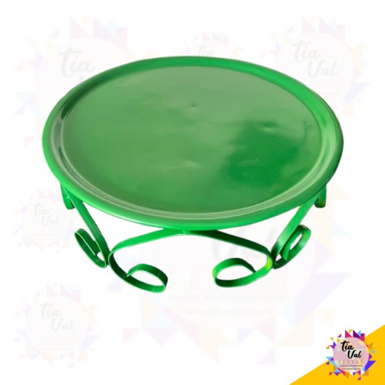 BOLEIRA DE ALUMINIO AMARELA COM PE DE FERRO 33 CM