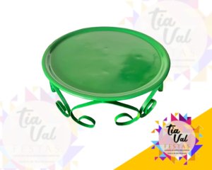 Foto de BOLEIRA DE ALUMINIO AMARELA COM PE DE FERRO 33 cm