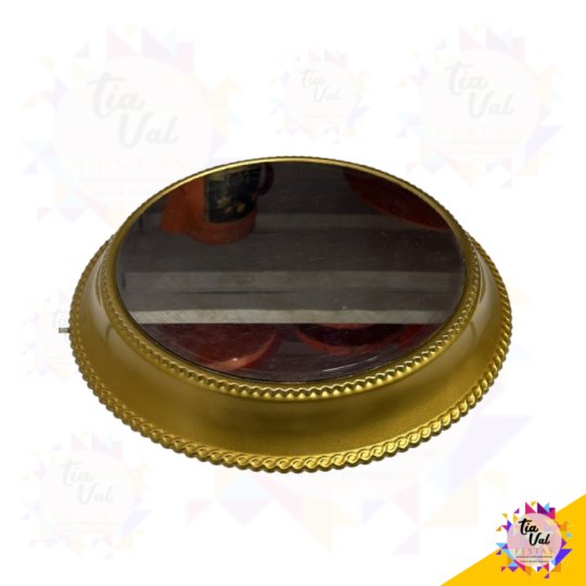 BOLEIRA DOURADA BOLINHA GRANDE 25 CM