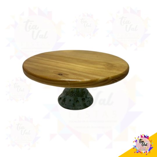 BOLEIRA - PORTA DOCES VERDE C/ MADEIRA 27 X 13