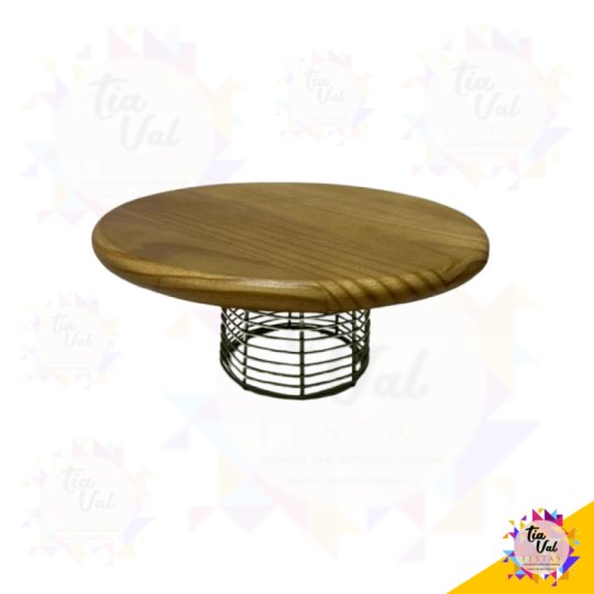 BOLEIRA - PORTA DOCES VERDE METAL /MADEIRA 27 X 12