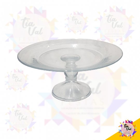 BOLEIRA VIDRO C/ PE MEDIA - PE VIDRO 26 CM