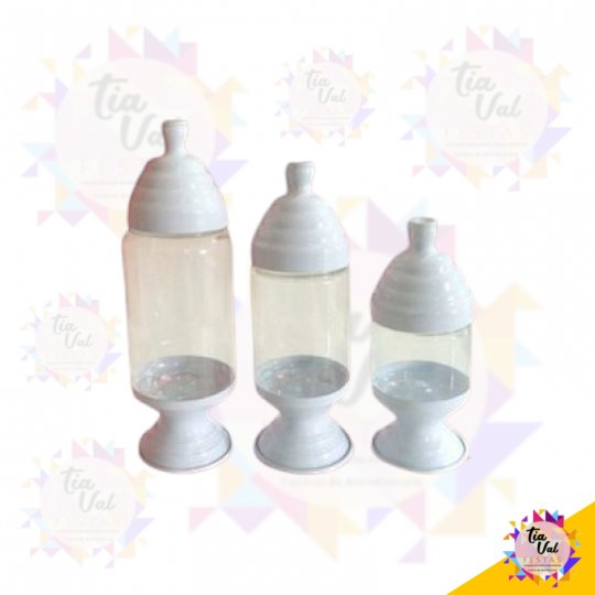 BOMBONIERE BRANCA KIT C/ 03 UND P M G