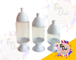 Foto de BOMBONIERE BRANCA KIT C/ 03 UND P M G