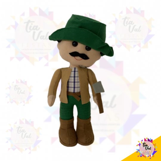 BONECO CAÇADOR EM FELTRO