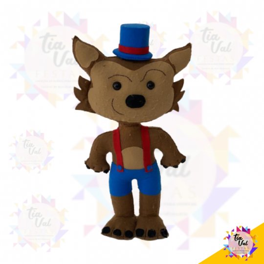 BONECO LOBO MAL EM FELTRO