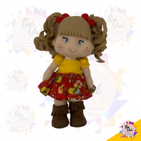 BONECO MENINA CAIPIRA EM FELTRO - SÃO JOÃO
