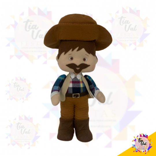 BONECO MENINO CAIPIRA EM FELTRO - SÃO JOAO