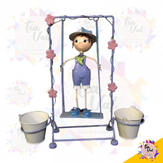 BONECOS DE FERRO BONECO BALANÇO AZUL