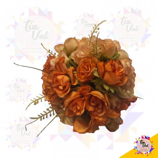 BUQUÊ DE ROSAS LARANJA PEQUENO