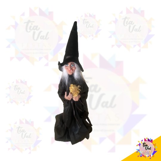 BRUXA PRETA - PEQUENA - HALLOWEN - 36 CM